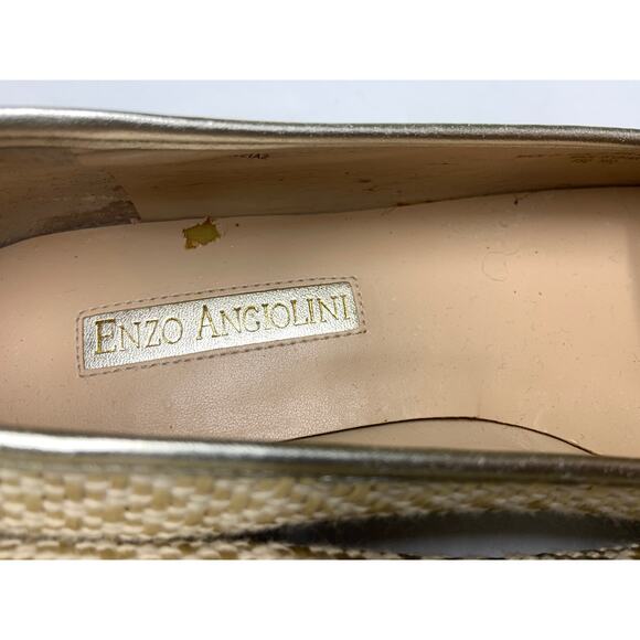 Enzo Angiolini Light Gold Loafers Size M - Picture 3 of 7